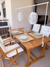 Set of 2 Garden Dining Chairs with Off-White Cushion MAUI_822738
