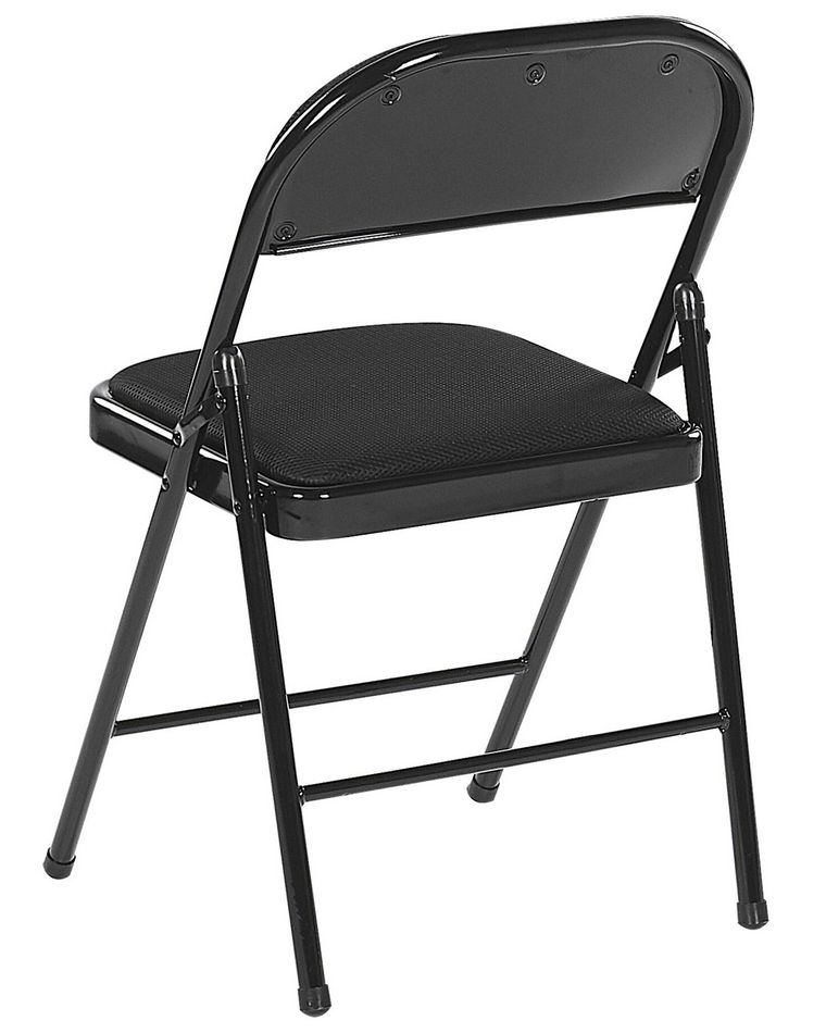 Set of 4 Folding Chairs Black SPARKS Beliani.co.uk