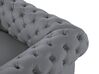 3 Seater Leather Sofa Grey CHESTERFIELD_681181