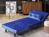 Sofá cama de terciopelo azul marino/dorado VESTFOLD_808636