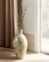 Dekoratívna terakotová váza 45 cm modrá/zlatá DIKAJA_850342