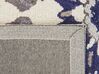 Tappeto lana beige chiaro e blu marino 80 x 150 cm KUMRU_830895