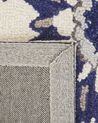 Bézs És Kék Gyapjú Szőnyeg 80 x 150 cm KUMRU_830895