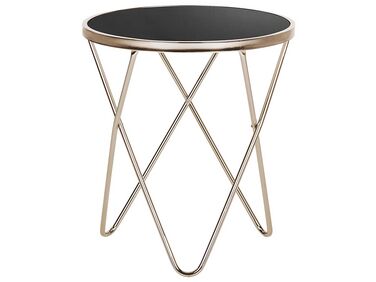 Side Table Black with Gold MERIDIAN II