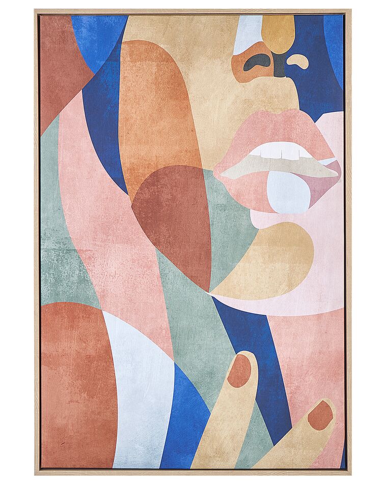 Tableau décoratif multicolore abstrait 63 x 93 cm BITETTO_891171