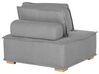 Conjunto de sofás 4 plazas de poliéster gris/madera clara TIBRO_825913