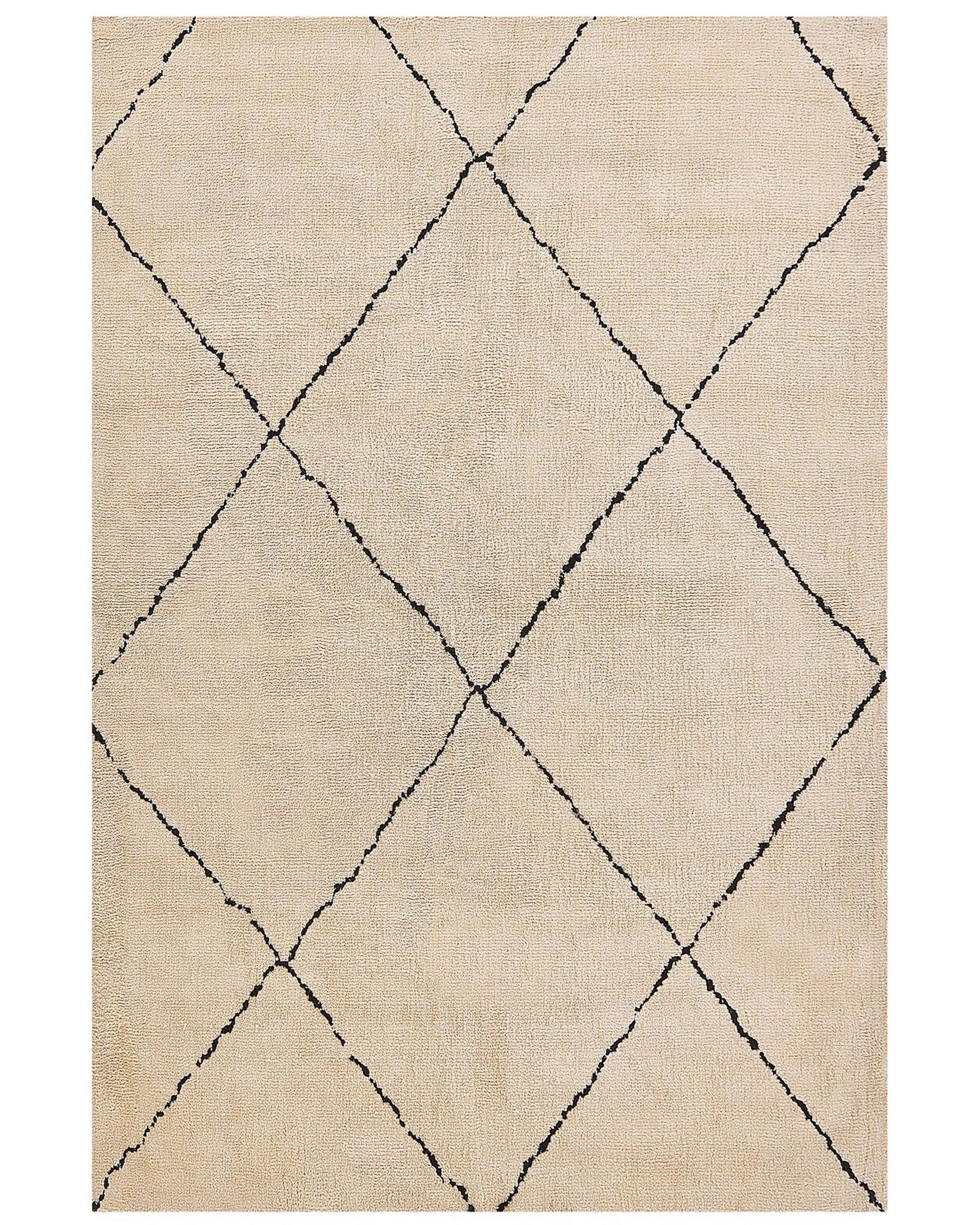 Area Rug 200 x 300 cm Beige and Black MUTKI Beliani.co.uk