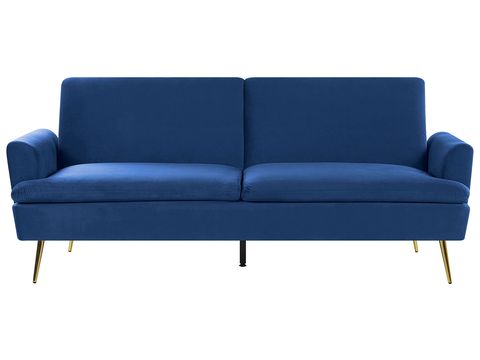 Navy blue velvet sofa bed clearance