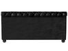 Cama de agua de terciopelo negro 180 x 200 cm AVALLON_846931