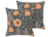 Set of 2 Cushions Floral Pattern 45 x 45 cm Multicolour SOTOL_857792