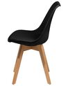 Set di 2 sedie in plastica nera e legno naturale DAKOTA II_868891