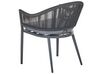 Sada 2 zahradních hliníkových židlí šedých MILETO_808127