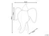 Väggdekoration djurhuvud elefant 36 x 36 cm grå BADOU_848229