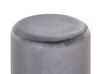 Pouf Samtstoff grau / silber ⌀ 36 cm rund BRIGITTE_782037