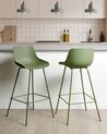 Set of 2 Bar Chairs Green EMMET_902776
