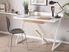 1 Drawer Home Office Desk 120 x 60 cm White with Light Wood FOCUS_802310
