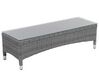 PE Rattan Garden Daybed with Coffee Table Grey SYLT LUX_679677