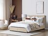 Fabric EU King Size Bed with Storage Beige LA ROCHELLE_832940