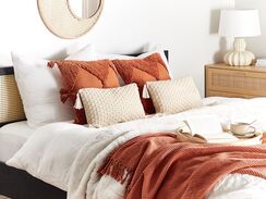 Lot De 4 Miroirs Ronds Décoratifs à Pompons - Style Bohème Moderne