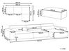 Sofá esquinero modular 3 plazas de tela gris izquierdo con otomana HELLNAR_912034