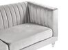 3 Seater Velvet Fabric Sofa Light Grey ARVIKA_806086