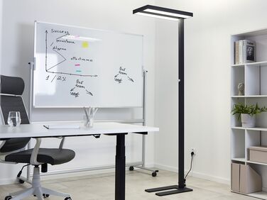Metal LED Office Floor Lamp Black TAURUS
