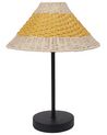 Lámpara de mesa de cuerda de papel beige y amarillo 40 cm MOMBA_914516