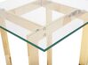 	Mesa auxiliar de vidrio transparente/dorado 40 x 40 cm CRYSTAL_734950