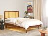 Łóżko LED drewniane 140 x 200 cm jasne AURAY_901704
