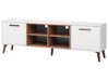 TV Stand White with Dark Wood ALLOA_713143
