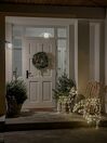 Set of 3 Outdoor LED Decorations Animated Reindeer 76 cm White MIKKELI_816458
