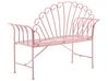 Ławka ogrodowa 125 cm metalowa różowa CAVINIA_774639