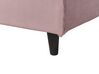 Capa em veludo rosa 140 x 200 cm para cama FITOU_900405