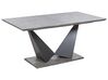 Mesa de comedor extensible gris claro/negro 160/200 x 90 cm ALCANTRA_872209