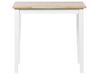 Zestaw do jadalni stół i 2 krzesła drewniany jasny z białym BATTERSBY_786089