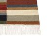 Kelim Teppich Wolle mehrfarbig 80 x 150 cm geometrisches Muster Kurzflor MUSALER_858385