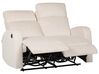 Sofá 2 plazas reclinable eléctrico de terciopelo blanco VERDAL_904854