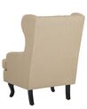Fabric Wingback Chair Beige ALTA_762037