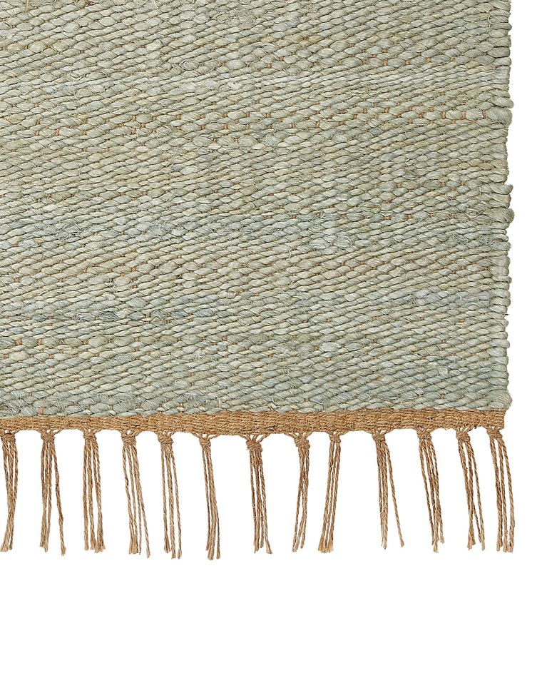 Jute Area Rug 160 x 230 cm Green LUNIA Beliani.co.uk