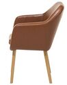 Faux Leather Dining Chair Golden Brown YORKVILLE_693228