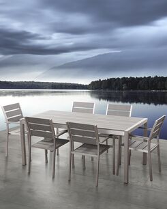 Harmaa puutarhatuoli 6 kpl VERNIO