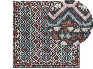 Teppich Wolle mehrfarbig 200 x 200 cm HAYMANA