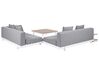 Lounge Set Aluminium weiß 5-Sitzer Auflagen grau MISSANELLO_910524