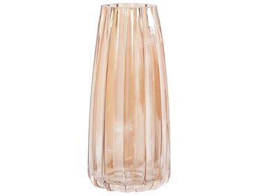 Glass Flower Vase 22 cm Orange OKTONIA