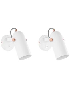 Seinävalaisin metalli valkoinen 2 kpl TYRIA Seinävalaisin metalli valkoinen 2 kpl TYRIA