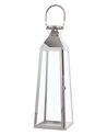 Lampion stalowy 42 cm srebrny CRETE_723174