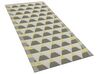 Outdoor Teppich grau-gelb 60 x 105 cm Dreieck Muster Kurzflor HISAR_766656