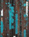 Tapis en cuir marron et bleu 140 x 200 cm KISIR_764718