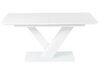 Mesa de comedor extensible de vidrio templado blanco 160/200 x 90 cm SALTUM_821070