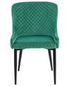 Set of 2 Velvet Dining Chairs Green SOLANO_752182